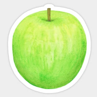 Green Apple ~ Watercolor painting & pattern Sticker